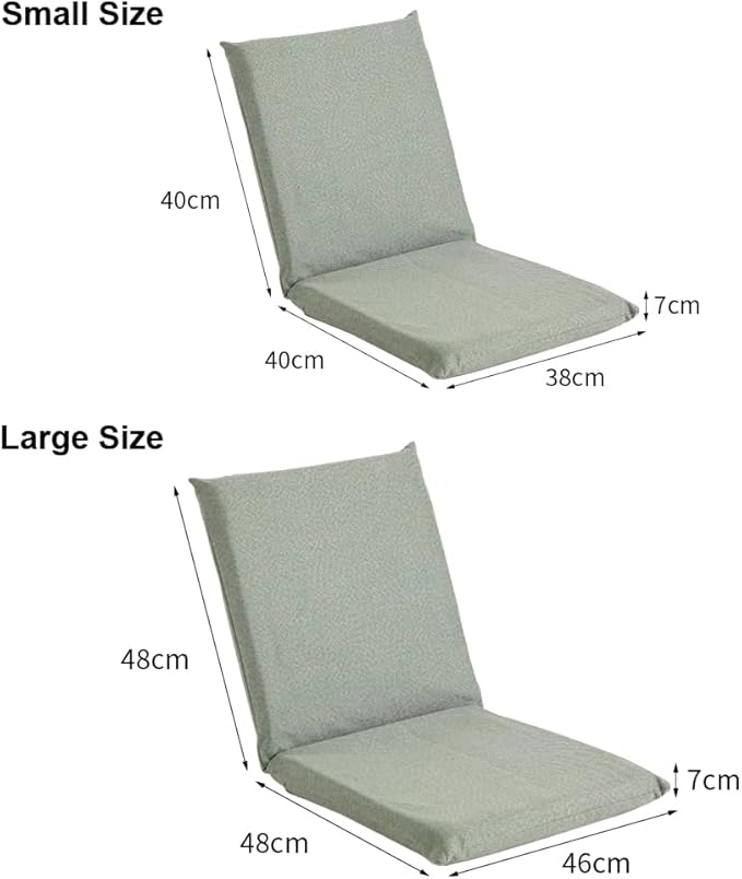 BTZHY Floor Chair Floor Chair Meditation Floor Chair Lazy Sofa Chair with Back Support Portable Floor Chair Ergonomic Lounger Sofa for Seating Gaming Reading TV WatchingKhakiS