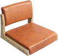 BTZHY Floor Chair Tatami Chair with Backrest Meditation Floor Chair Portable Legless Chair Wood Lazy Sofa Floor Window Balcony Living Room Chair(Orange)