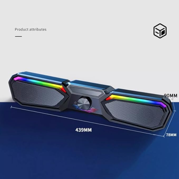 Computer Audio Desktop Home Laptop Wired Long Small Speaker Heavy Subwoofer