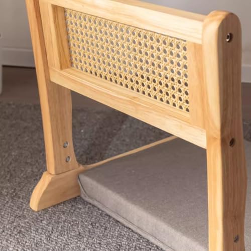 BTZHY Floor Chair Floor Chair Folding Rattan Chairs with backrest Bay Window Chairs Chairs Without Legs Portable Chair Made of Solid Wood Floors