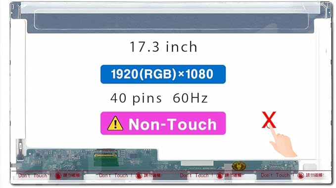 17.3 Screen Replacement for Dell Inspiron 17R 5737 LCD Display Panel 40 pin (FHD 1920x1080 Non-Touch)