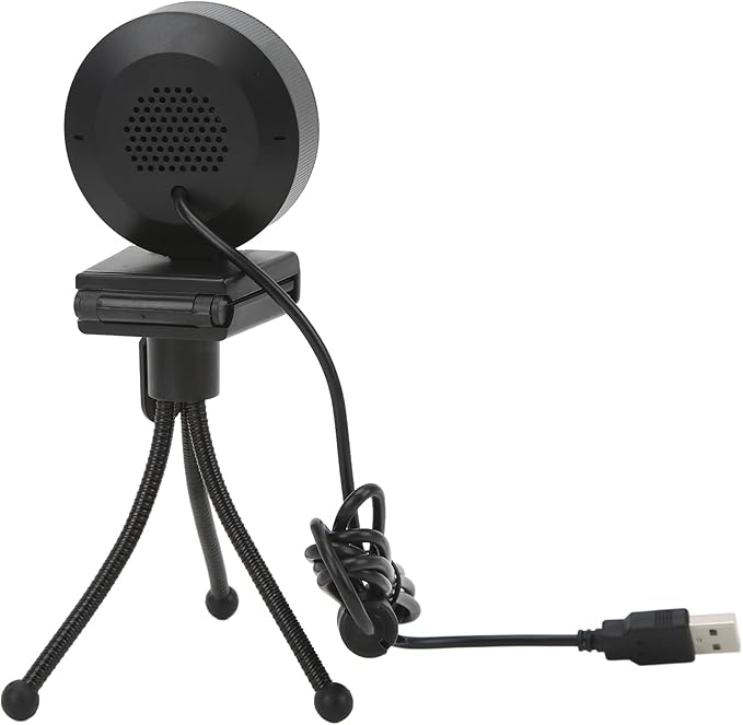 1080P HD Web Camera with Autofocus USB2.0 Webcam for Desktop Laptop PC Clear Video Self Beauty - Adjustable Lighting 360 Degree Rotation Video Call Friendly