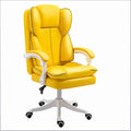 Office Computer Chair White Gaming Chairs Reclining Office Chair with Footrest with Ergonomic High Back Office Chair ?for Adults Teens Desk Chair Designed for Sedentary PeoplePink ( Color : Yellow )