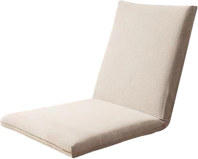 BTZHY Floor Chair Floor Chair with Back Support Padded Floor Chair with Adjustable Backrest 5 Adjustable Position Gaming Floor Chair Folding Sofa Chair for Balcony Bay Window BedroomWhite