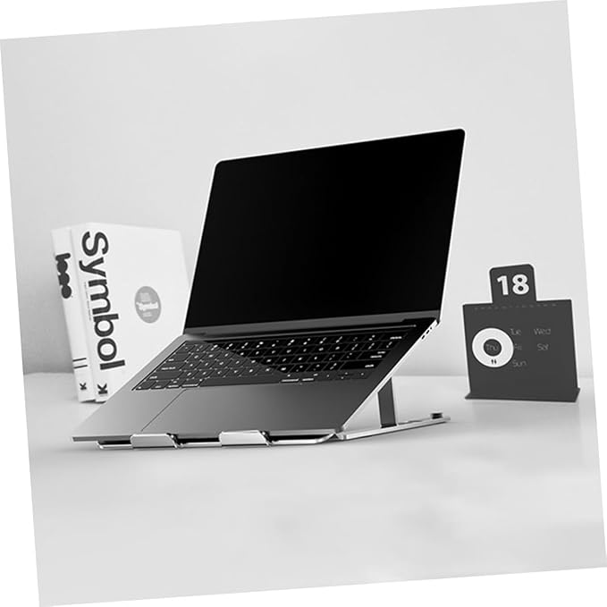 Aluminum Alloy Laptop Cooler with LED Fan Adjustable Height Cooling Pad USB Powered Quiet Ventilated Support Stand for Gaming and Office Laptops Silver