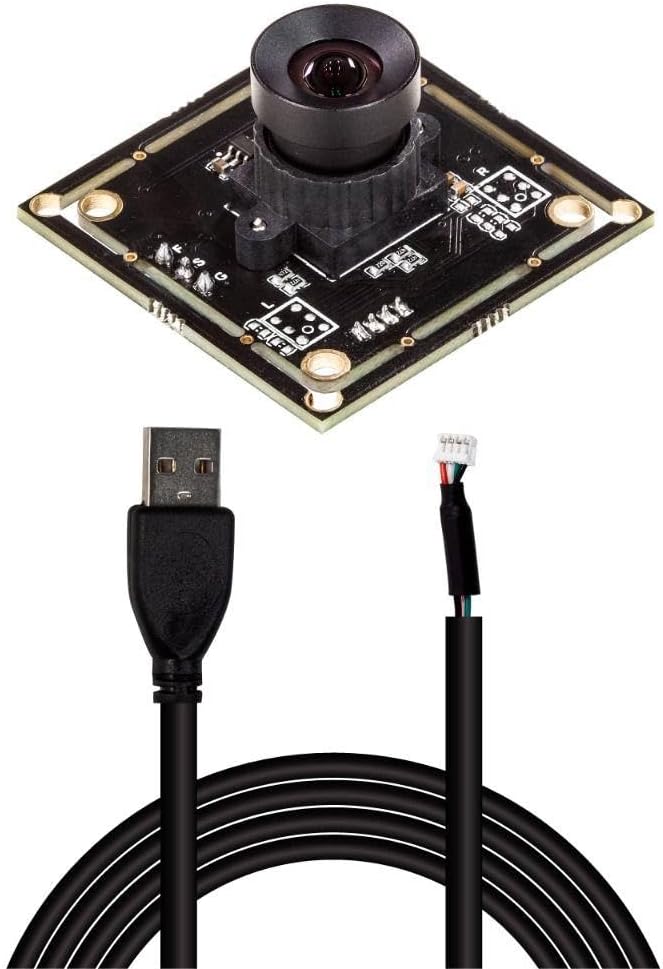 Arducam 100fps Global Shutter Color USB Camera Board 1MP OV9782 UVC Webcam Module with Low Distortion M12 Lens Without Microphones