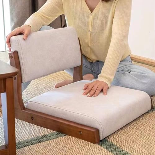 Floor Chair Floor Chair Meditation Chair Japanese Bed Vintage Chair With Backrest Multifunctional Wooden Chair Living Room Bedroom Furniture Space Saving High Stability Office Chair Floor Sofa (Style