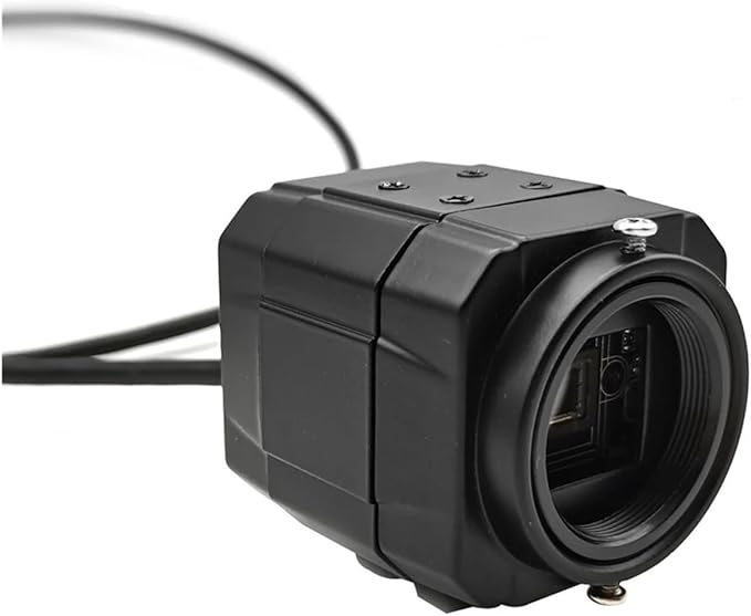 HD 2K Webcam 30fps High Speed UVC OTG 4MP USB Camera with 2.8-12mm Varifocal CS Lens Plug and Play for YouTube Live Broadcast(2K No Lens Camera)