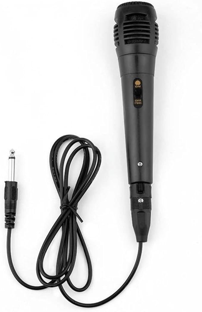 Microphone Wired Microphone Portable Professional Karaoke Sing Microphone Recording Live for Mobile Phone Computer Recording Noise Isolation Microphone Cordless microphonBlack