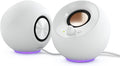 Creative Pebble SE Minimalist 2.0 USB-C Powered PC Speakers with RGB Lighting 3.5 mm AUX-in Up to 4.4W RMS Power for Computers and Laptops (White)