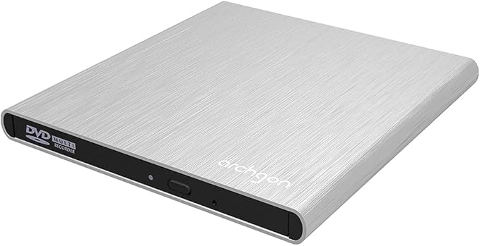 Aluminum USB 3.0 External Optical DVD R/W Driver Sliver for Windows and Mac