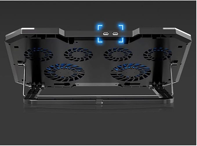 Steel Mesh Panel LED Fan Adjustable Speed Control 10 -17 Laptop Cooling Pad Game Master