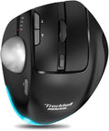 Docooler F-33 Wireless Trackball Mouse - Easy Thumb Control Precision and Smooth Tracking Tri-Mode Ergonomic Mouse wirh Programmable and Adjustable Mouse Angle Compatible for PC Laptop - Black