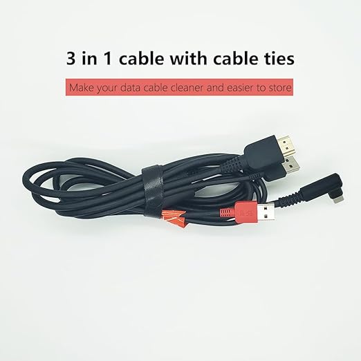 3-in-1 Cable CB05A Suitable for huion Graphics Drawing Tablet Display Kamvas 12 Kamvas 13 Kamvas 16 (2021) with HDMI Type C USB A