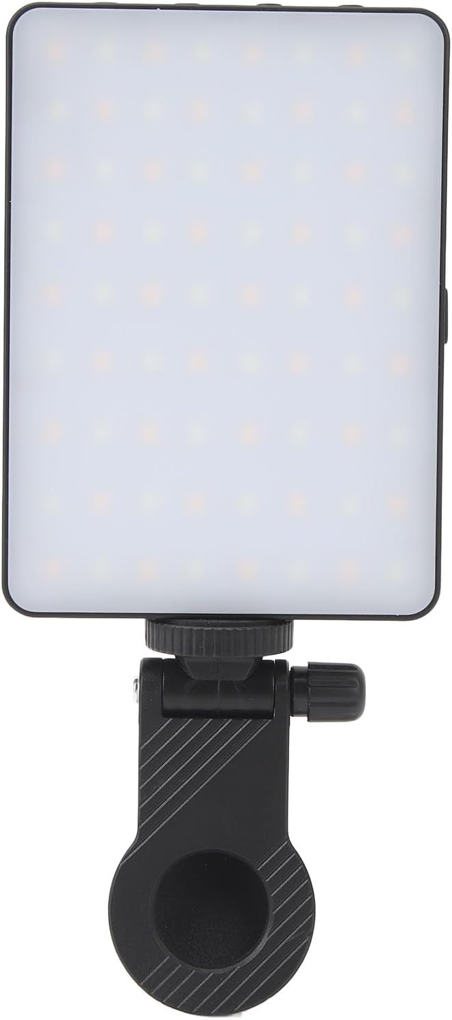 Webcam Fill LED Video with 3 Color Temperature Stepless Dimming 3000K to 9900K Type C Charging On for Laptop Meeting Phone Selfie Video Conference