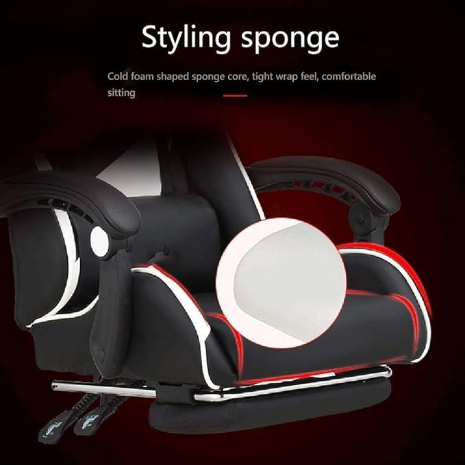 Office Chair E-Sports Chair Ergonomic Video Game Chair Reclining Office Chair Lift Swivel Chair Computer Chair Office Desk Chair (Color : Pink White) Needed