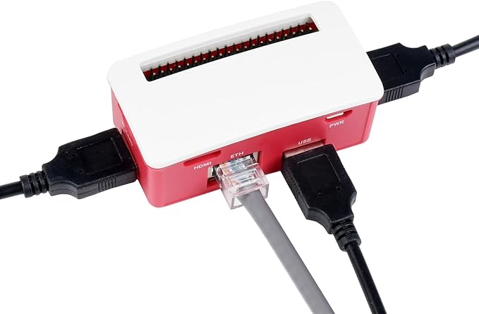 Ethernet/USB HUB Box with ABS Case for Raspberry Pi Zero 2W/ 2WH/ Zero W/Zero WH/Zero with 1x RJ45 10/100M Ethernet Port and 3X USB 2.0 Ports Compatible with USB 2.0/1.1