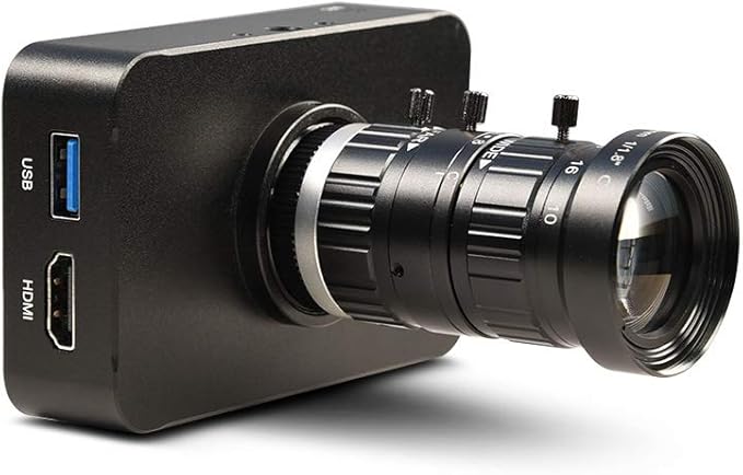 MOKOSE 4K HDMI Industry Camera C/CS-Mount Teaching Webcam with 10-50MM Telephoto Zoom Manual Lens