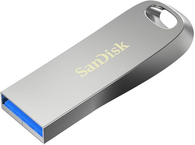 SanDisk Ultra Luxe 32GB USB 3.1 Flash Drive (4 Pack) Works with Computer Laptop 150MB/s PenDrive High Speed All Metal (SDCZ74-032G-G46) Bundle with (1) Everything But Stromboli 4 Port USB 3.0 Hub