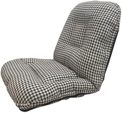 ELEFOCUS Floor Chair with Backrest Foldable Lazy Sofa Meditation Chair Window Chair with 5 Adjustable Positions(/Plaid)