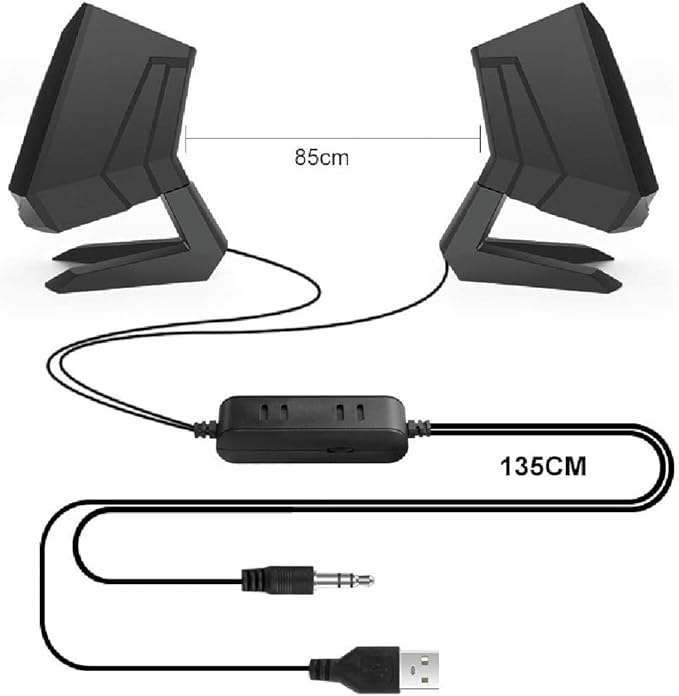 Computer SpeakerUSB Speaker Small Speaker for PC Monitor Desktop Laptop Gaming