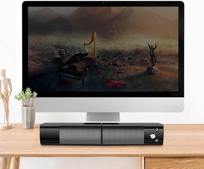 JSEIAJB Multimedia Desktop Computer Speaker Home Laptop Wired Mini Speaker with Microphone Heavy Subwoofer