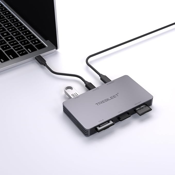 6 in 1 Card Reader for CFexpress Type B CFexpress Type A SDXC UHS-II Micro SD/SD Cards with USB-A Port 10Gbps