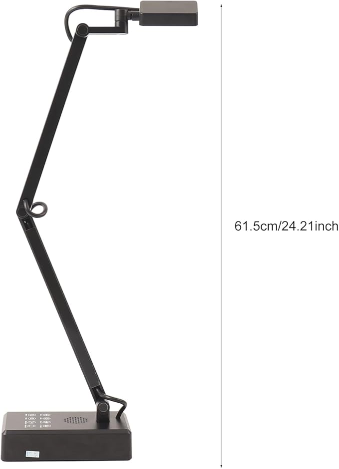 16MP Auto Focus 4K Webcam for Online Learning USB Document Camera with Microphone for Web Conferencing Flexible Arm Teaching Camera Teachers Black