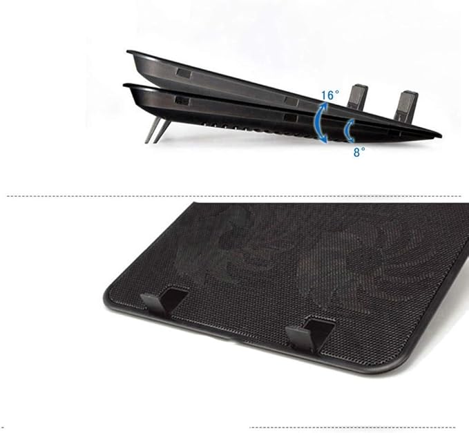 Computer Radiator 15.6-17 Inch Laptop Cooler Cooling Pad - Slim Portable USB Powered (2Fans)