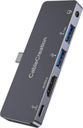 iPad Pro USB C Hub CableCreation 5 in 1 Microsoft Surface USB C Hub Adapter with 4K HDMI 3.5mm Headphone Jack USBC 100W PD Charging 5Gbps USB iPad Headphone Adapter Multiport for iPad