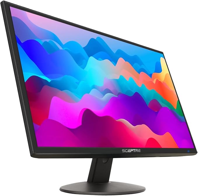 Sceptre New 22 Inch FHD LED Monitor 75Hz 2X HDMI VGA Build-in Speakers Machine Black (E22 Series) 1920 x 1080 Pixels