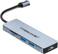 5 Ports USB C HUB Docking Station Type C to Dual HDMI 4K 30Hz USB 2.0 480Mbps SD/TF for PC Laptop Mobile Phone