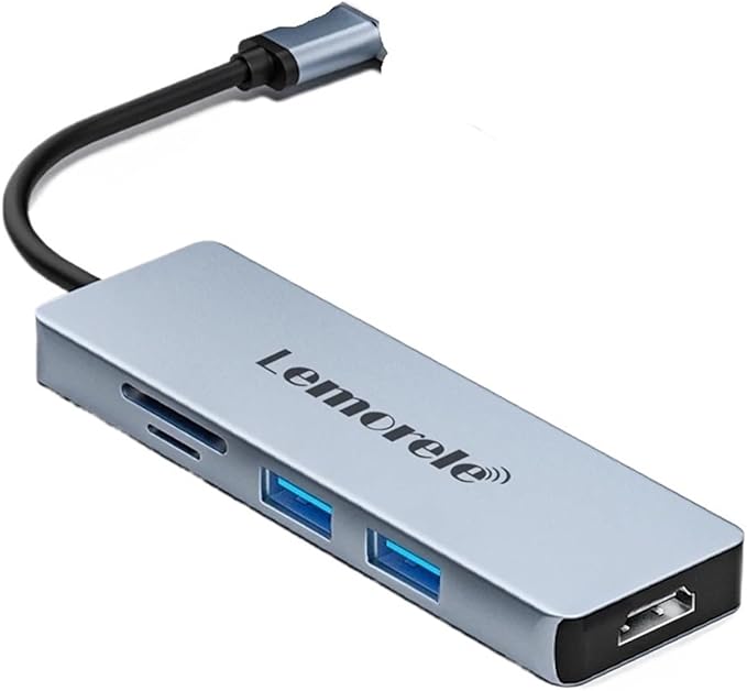 5 Ports USB C HUB Docking Station Type C to Dual HDMI 4K 30Hz USB 2.0 480Mbps SD/TF for PC Laptop Mobile Phone