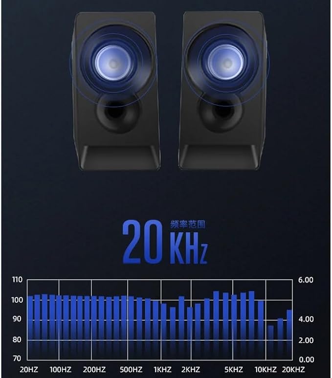 Desktop Computer Speakers with Subwoofer for Home Use Stereo Surround Wired