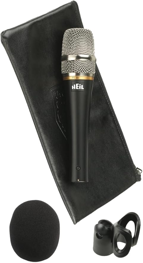 Heil Sound 364938 Utility Handheld Microphone with Mic Clip &amp Windscreen
