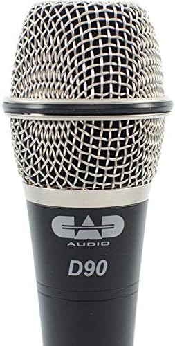 CAD Audio D90 Premium Supercardioid Dymanic Handheld Microphone x 2 with Foam Windscreen x 2 + Mic Cable 20 ft. XLR Bulk x 2 &amp Strapeez x 2