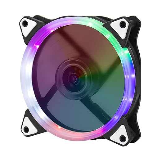 120mm Computer Cooling Fan RGB PC Radiator Case Adjustable LED Heatsink Colorful Cooler Fans for