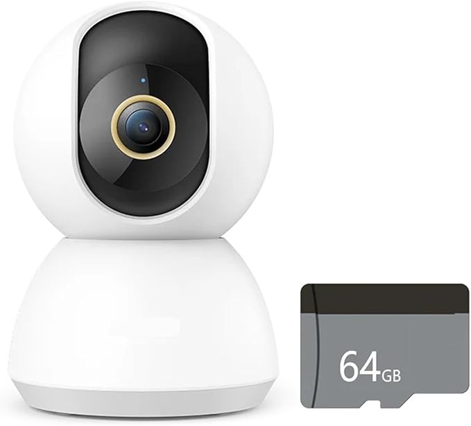 360° Smart Home Security Camera PTZ 2K Webcam 1296P 3 Megapixel AI Human Detection Night Vision Webcam(EU PlugCamera add 64G TF)