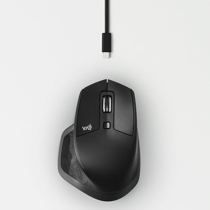 Logitech MX Master 2S Wireless Mouse with Flow Cross-Computer Control and File Sharing for PC and Mac Graphite