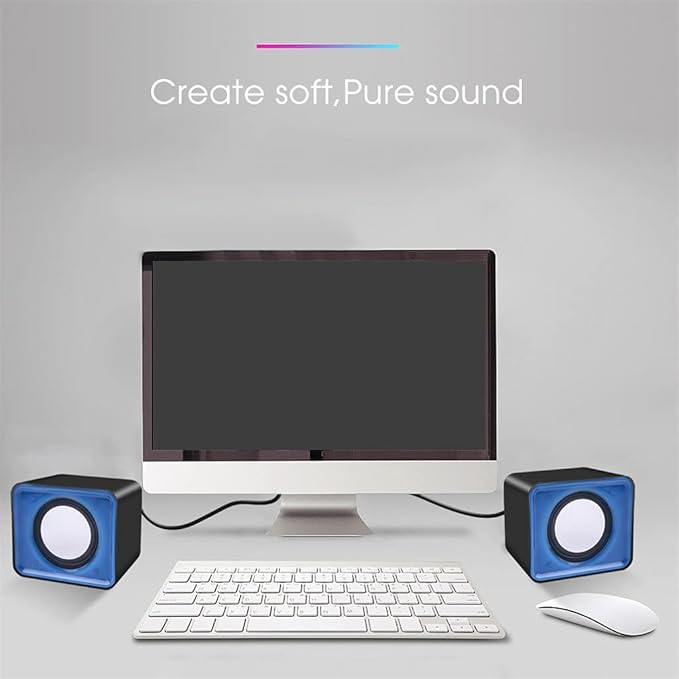 Universal USB 2.0 Music Speaker 3.5mm M Music Stereo Speakers for Multimedia Desktop Computer Notebook