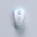 AJ52PRO Watcher 2.4G Wireless/ Bluetooth 5.0/ Wired Gaming Mouse 10000 DPI Programmable 7 Buttons Ergonomic LED Backlit USB Gamer Mice Computer Laptop PC for Windows Mac Linux OS Star White