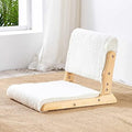 BTZHY Floor Chair Japanese Floor Chair Portable Folding Meditation Floor Chair Legless Lazy Chair Made of Solid Wood with Tatami Floor Chair with Backrest for Meditation