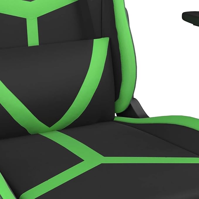 Ergonomic Gaming Chair with Adjustable Height Lumbar Support Swivel Function Footrest for Office Desk Game Room