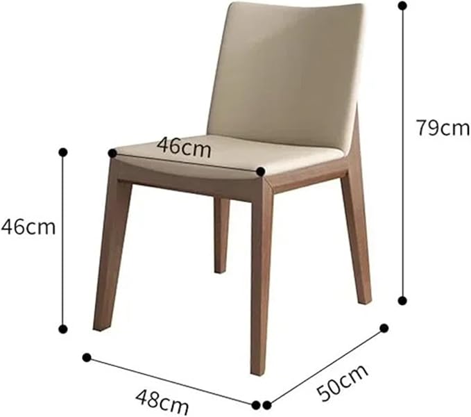 Adjustable Office Computer Chair with Armrest 1pcs Modern Minimalist Solid Wood Frame Leisure Dining Chair Indoor Kitchen Furniture(Light Khaki)