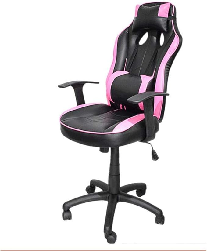 YYDS Chair Fashion PU Gaming Chair Executive Ergonomic Swivel Chair with Headrest and Lumbar Pillow Fixed Armrest Esports Chair Ergonomically (Color : Purple)