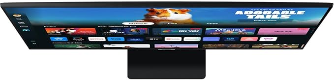 Samsung 32 Smart FHD VA Monitor with HDR10 4ms Response Time Anti Glare Flicker Free VESA Mount (100mm) HDMI &amp Dockztorm USB Port Expander Black Color