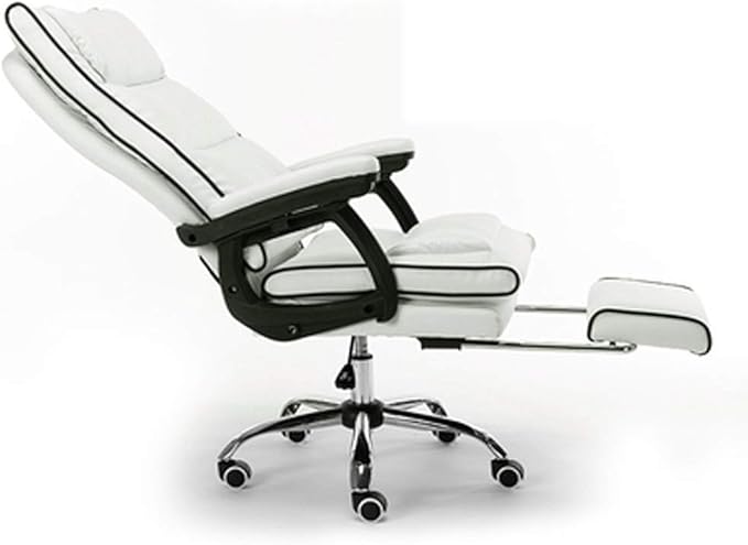 YYDS Chair E-Sports Anchor Gaming Chair High Back to Head Executive Ergonomic Swivel Chair Comfortable Computer Chair with Pedal Ergonomically (Color : White Size : Steel feet)