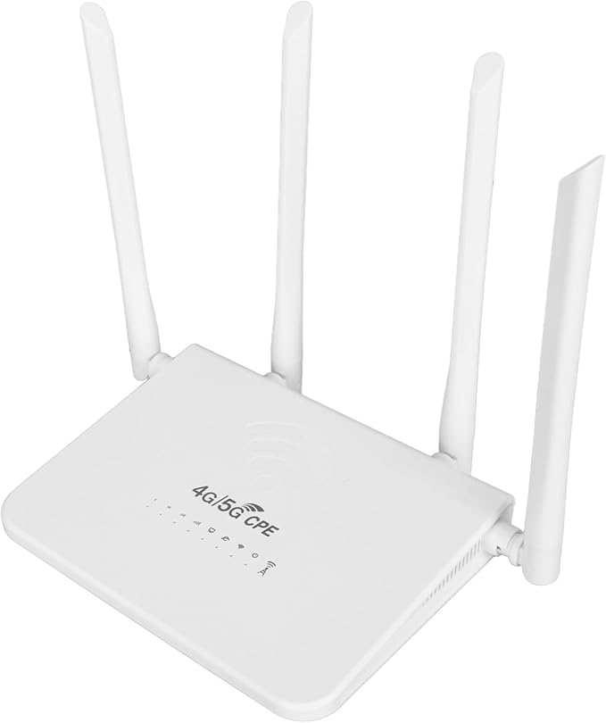 4G LTE Wireless Router 300Mbps Mobile WiFi Hotspot with 4 5dBi Antennas SIM Card Slot for Asia (US Plug)