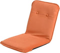 ELEFOCUS Folding Floor Chair with 5 Adjustable Positions Floor Lazy Gaming Sofa Chair Linen Fabric Padded Meditation Chairs(Orange)