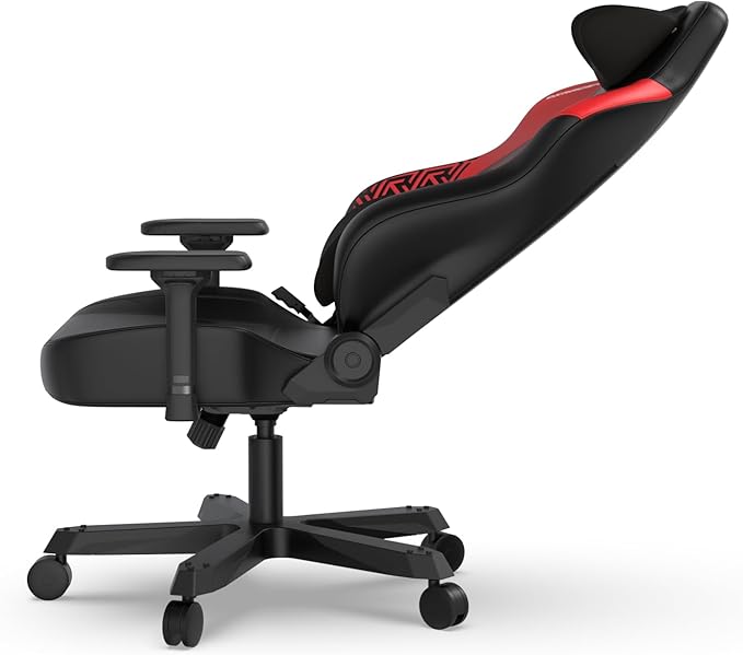 DXRacer Tank XXL Ergonomic Video Gaming Chair for Adults Office Reclining Computer Chair with Magnetic Head Pillow and Lumbar Support Racing Style Height Adjustable (EPU Leatherette Black Red)